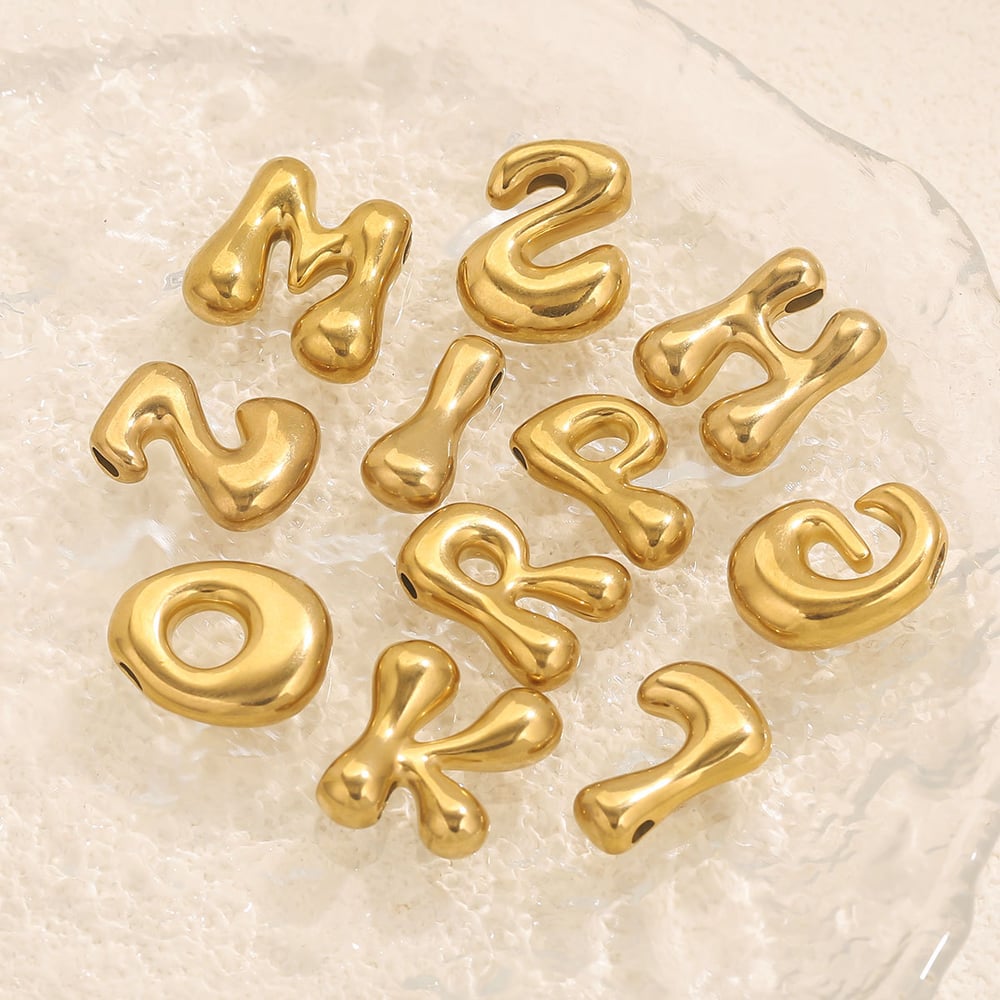 1 Adet Kendin Yap Harf Paslanmaz Çelik Kadın Kolye Resim2