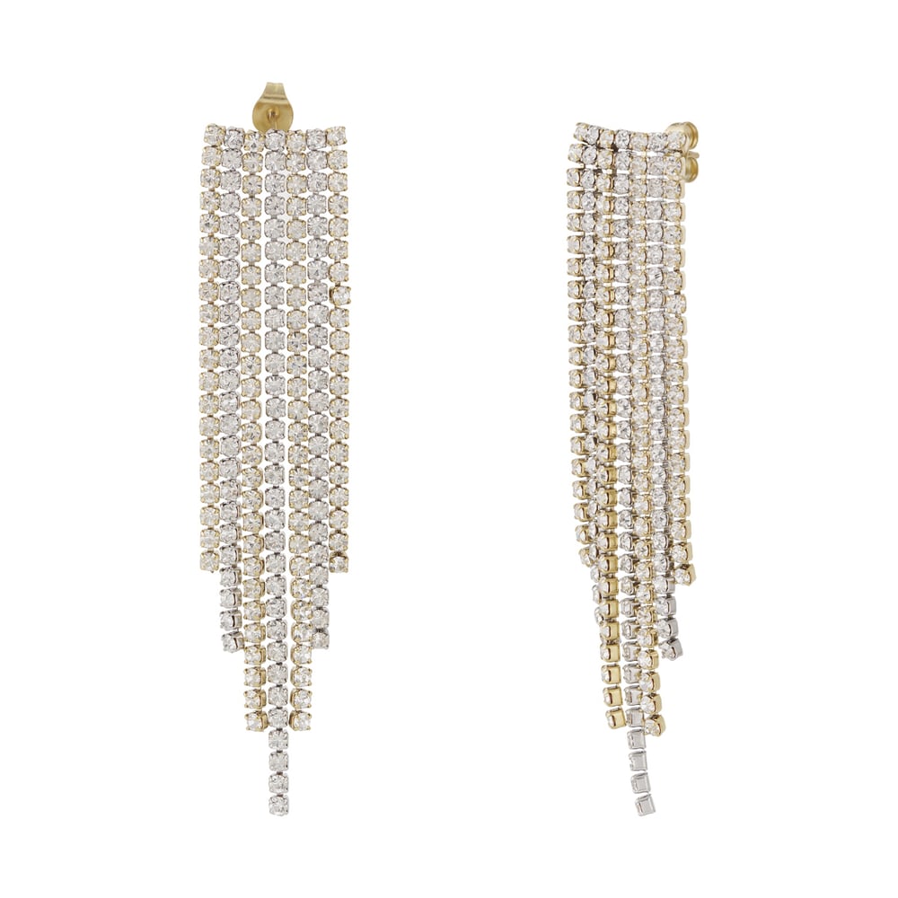 1 Pair Luxurious Series Classic Tassel Stainless Steel Gold Color Women's Dangle Earrings