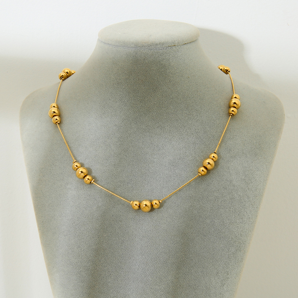 Collier pour femme en acier inoxydable simple et polyvalent h5Image3