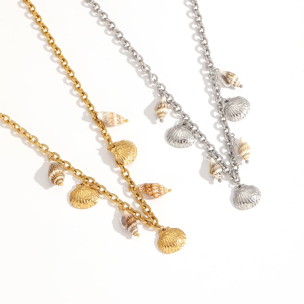 1 Piece Oceanic Stainless Steel Gold Color Pendant Necklace Picture3