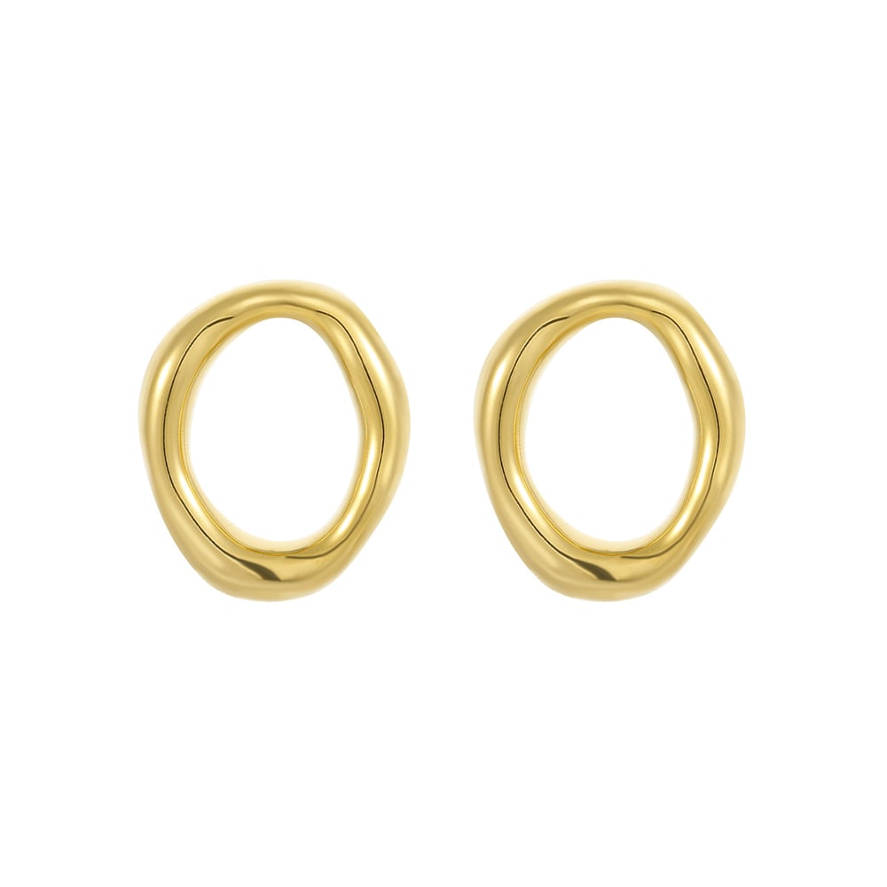 Simple Geometric Stainless Steel Gold Color Women's Stud Earrings Picture5