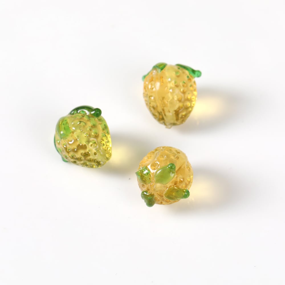 1 Stück einfache Serie süße Pflanzenglas-Schmuckperlen