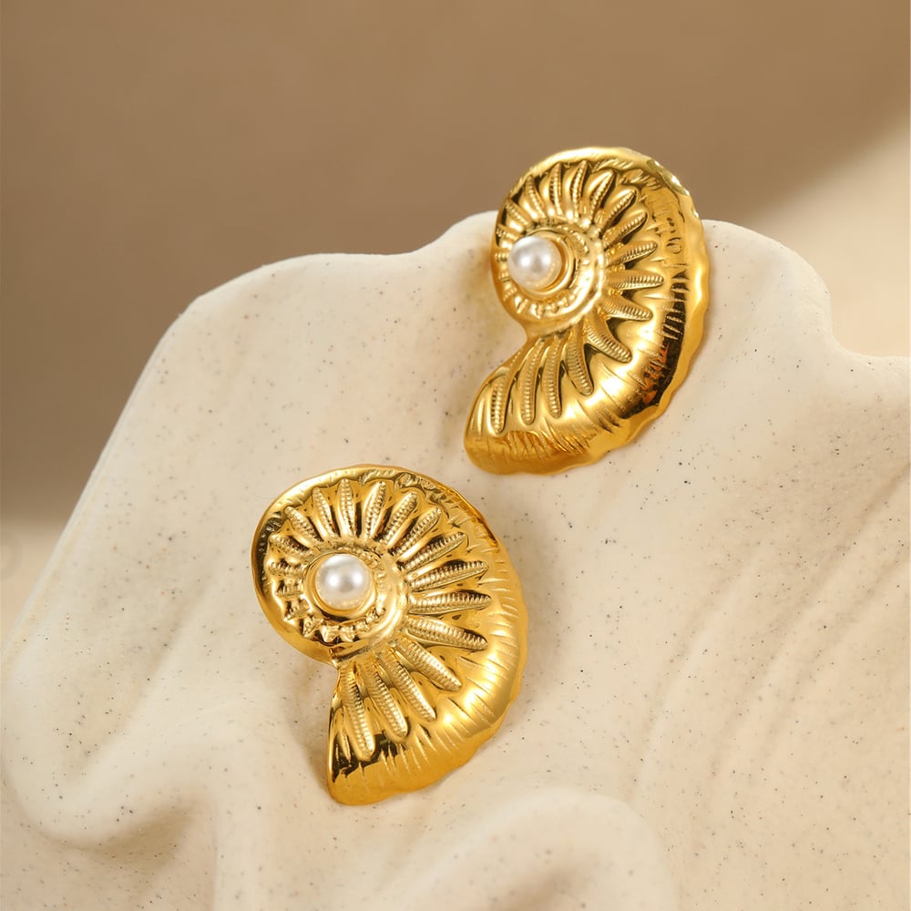 Vacation Turtle Stainless Steel Gold Color  Women's Stud Earrings Picture4