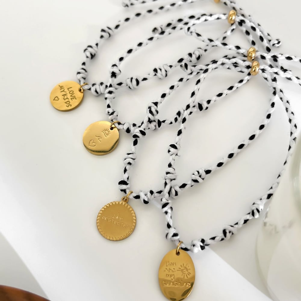 1 Stück Charm-Armband aus Edelstahl in Goldfarbe h5Bild4