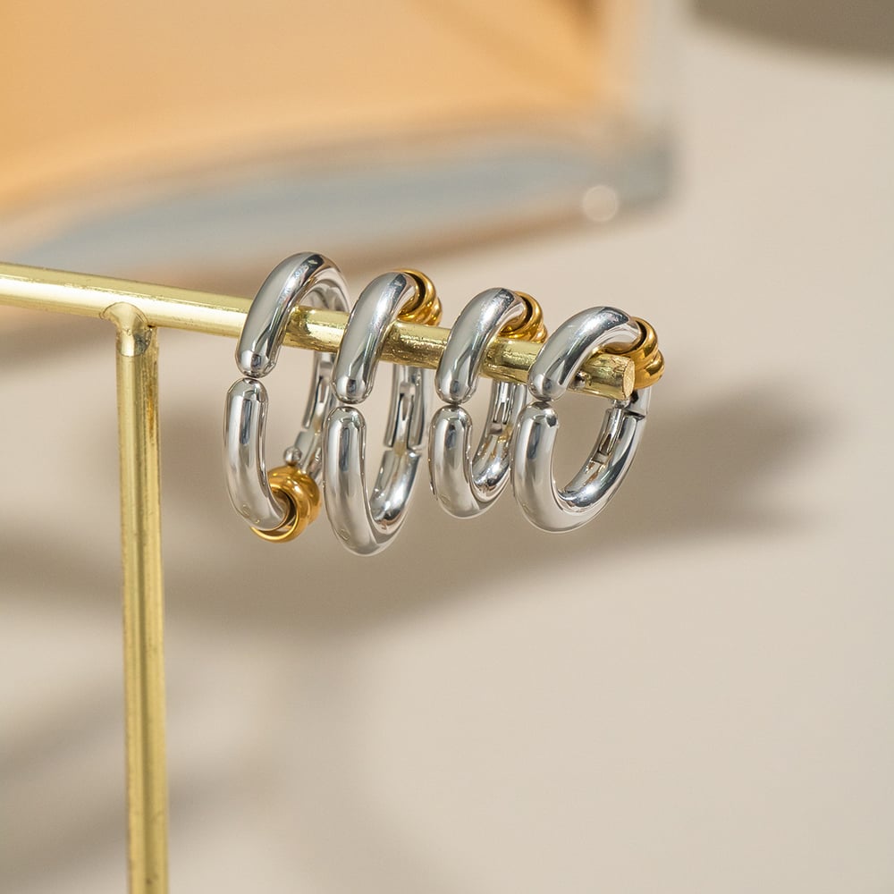 1 Paar Ohrklemmen aus Edelstahl in verschiedenen Farben h5Bild3