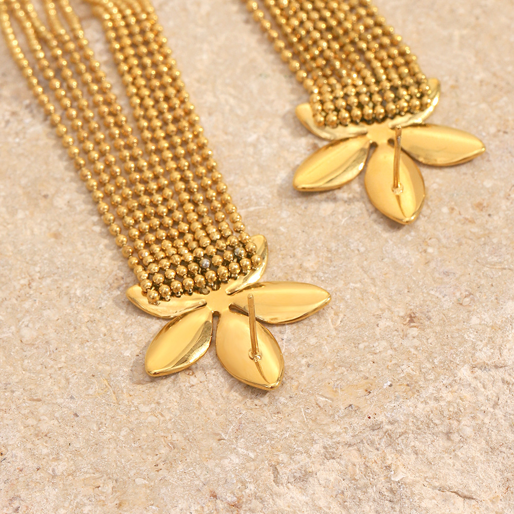 1 Pair Flower Tassels Women's Dangle Earrings h5Picture3