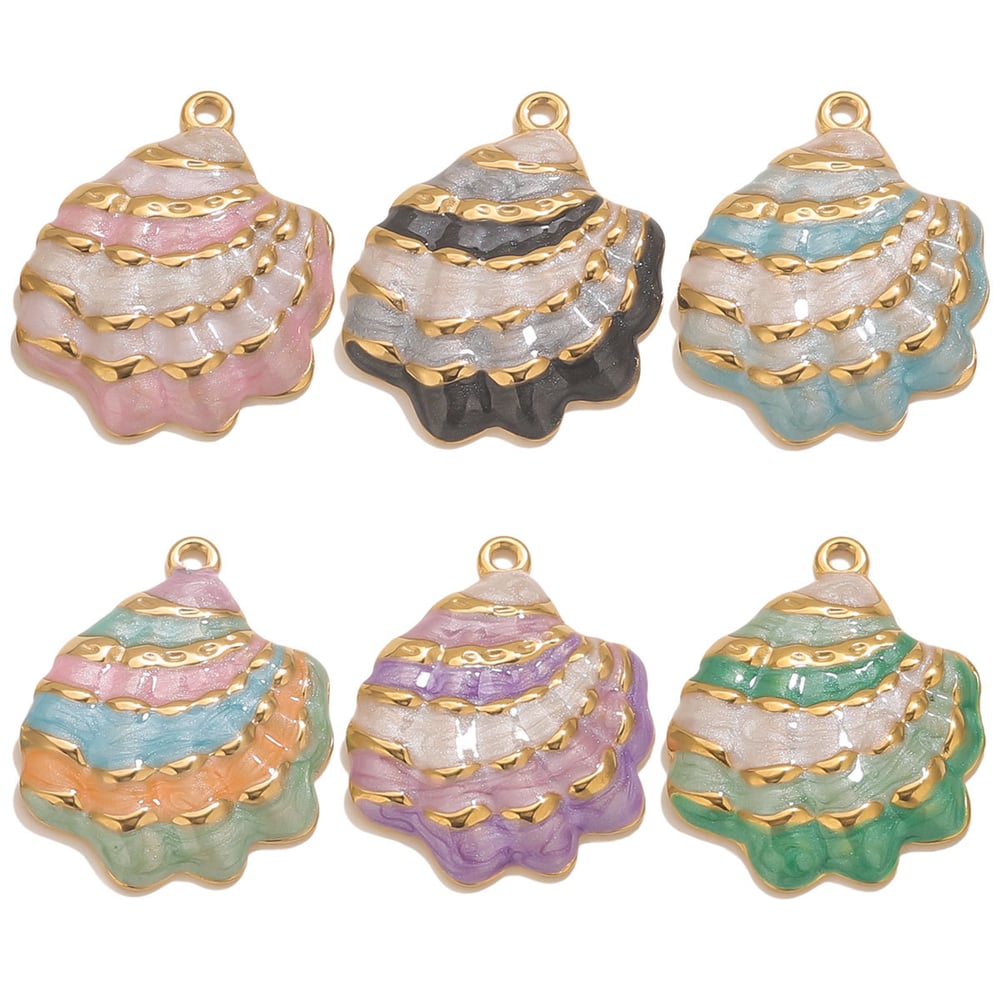 1 colgante sofisticado de acero inoxidable color dorado para mujer. Imagen4