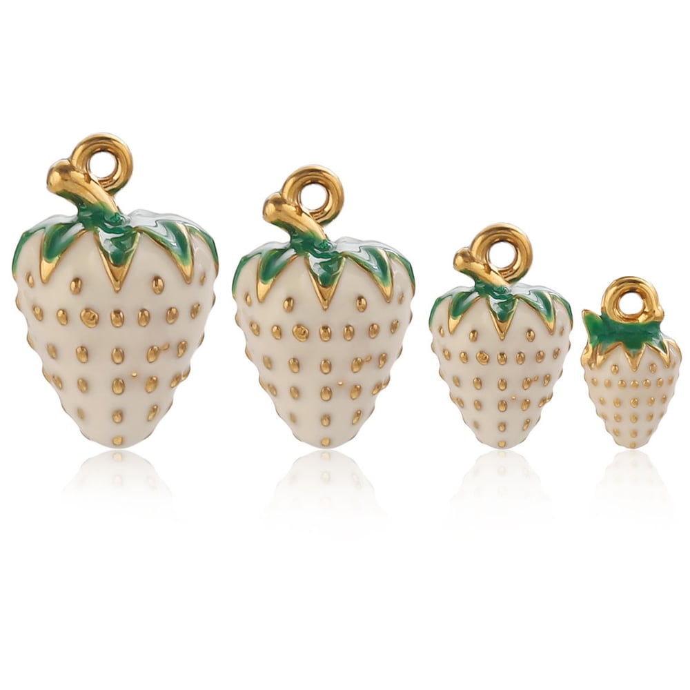 1 Adet Kendin Yap Çilek Paslanmaz Çelik Kadın Kolye Resim4