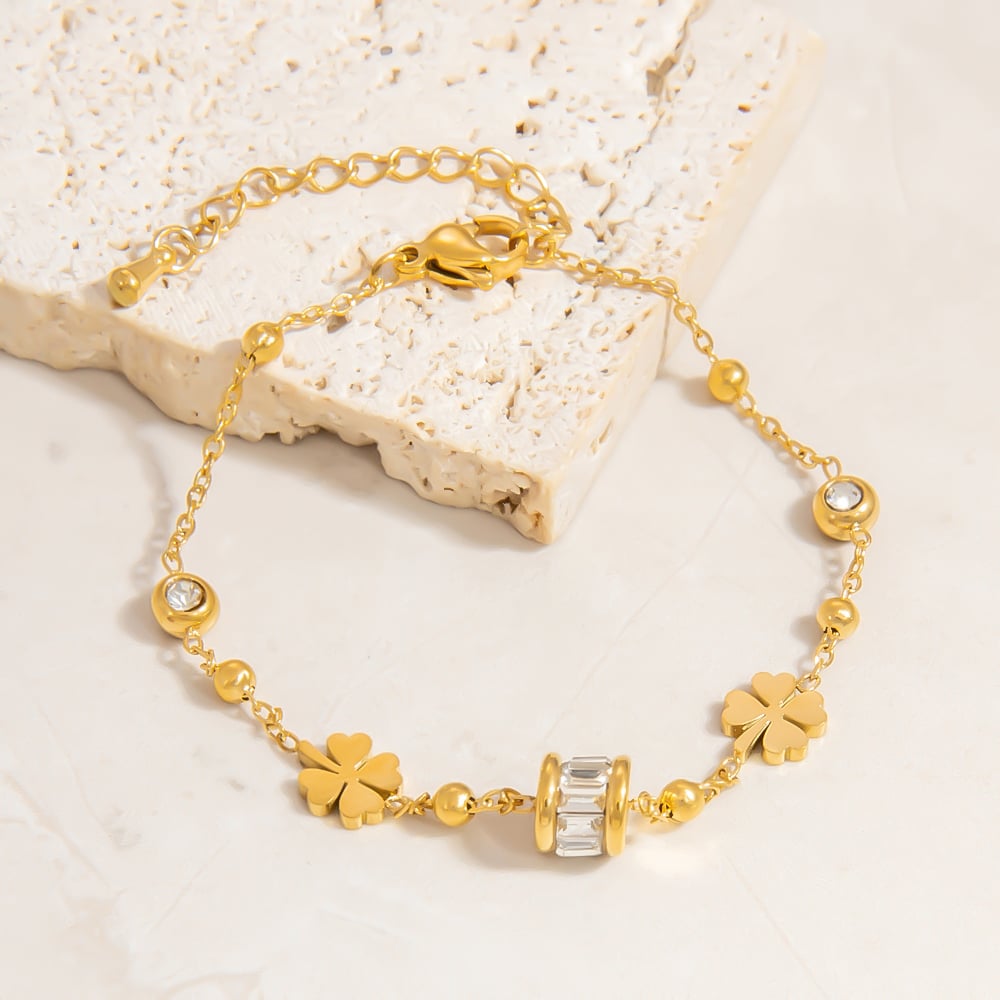 1 Stück Charm-Armband aus Edelstahl in Goldfarbe h5Bild3