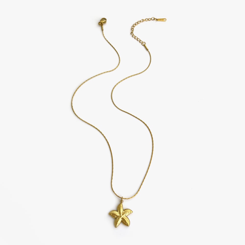 1 Piece Oceanic Stainless Steel Gold Color Pendant Necklace