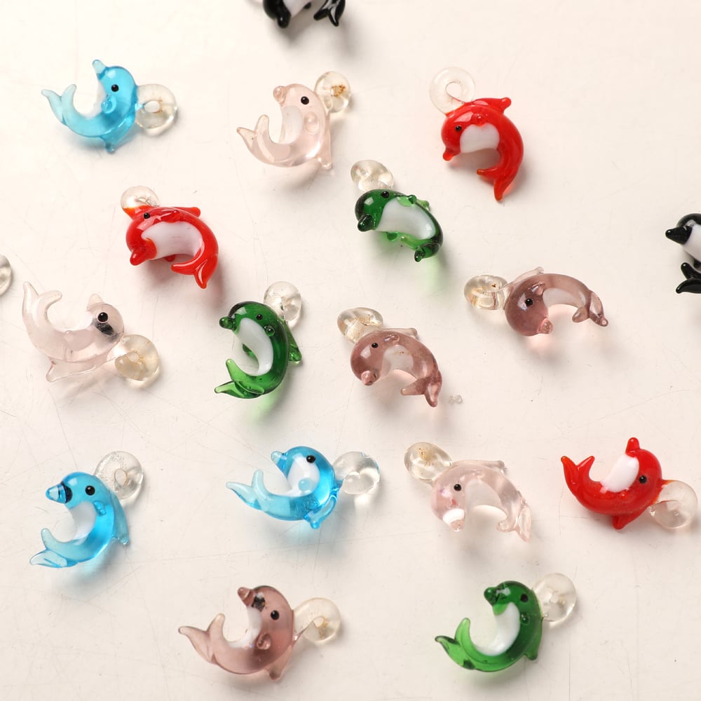 1 Stück einfache Serie süße Tier Glasschmuckperlen h5Bild3