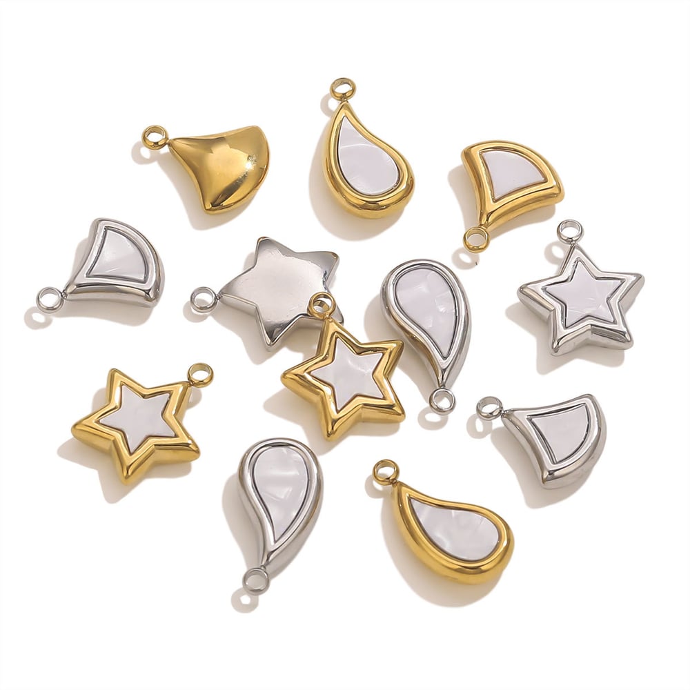 Pendentif étoile en acier inoxydable pour femme, 1 pièce Image4