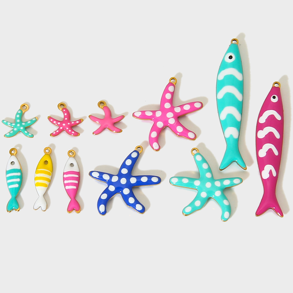 1 Piece Fish Stainless Steel DIY Pendant Picture4