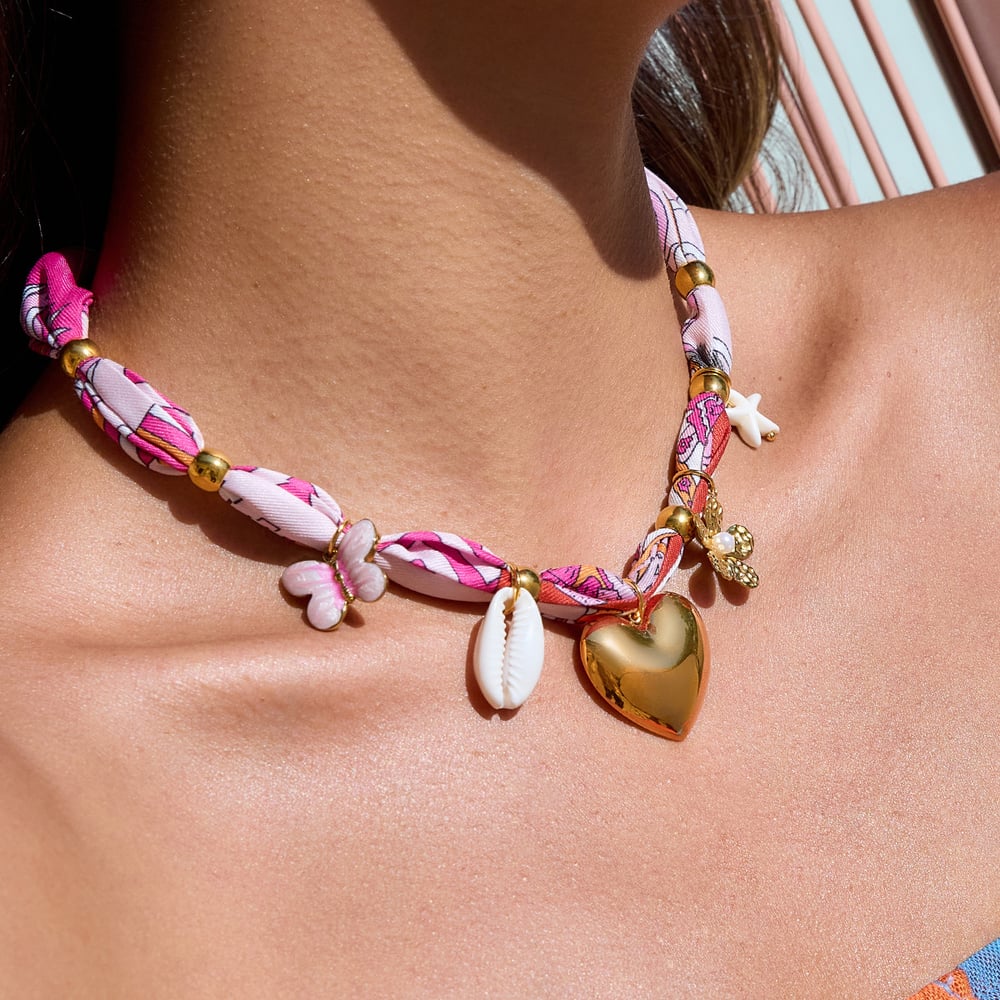 1 Piece Tropical Style Stainless Steel Gold Color Women's Pendant Necklaces h5Picture3