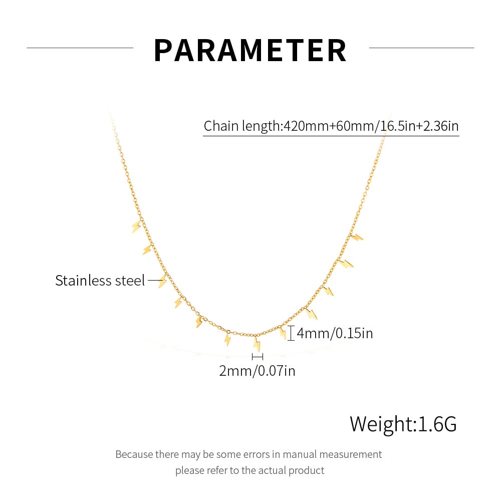 1 pezzo di collana con ciondolo da donna in acciaio inossidabile color oro con forma brillante Immagine2