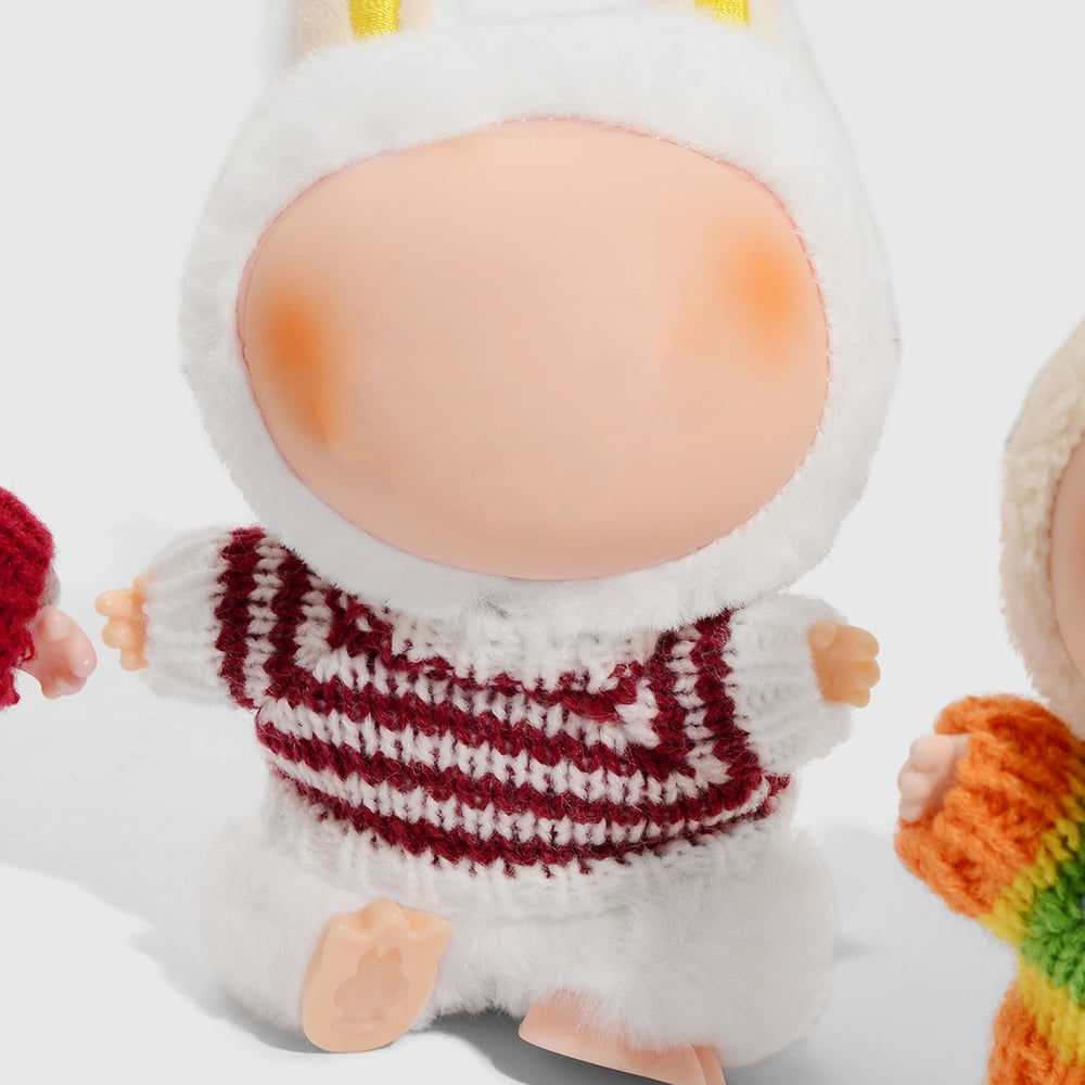 1 pieza linda ropa de suéter de muñeca a rayas h5Imagen5