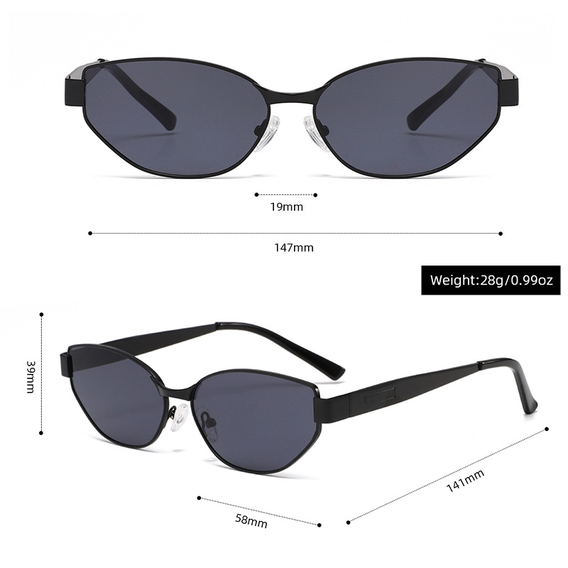 1 Pair Simple Series Casual Solid Color Metal Women's Sunglasses Picture4