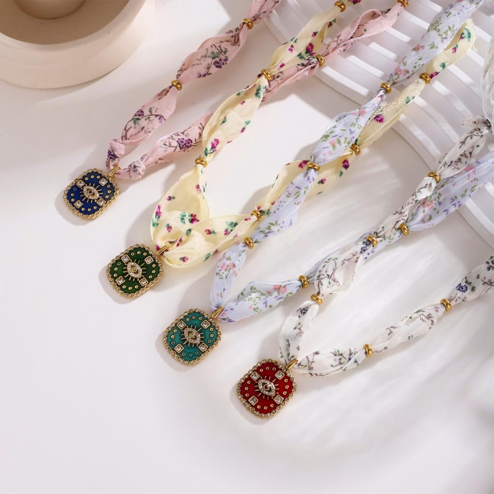 1 Piece Luxurious Series Classic Geometric Stainless Steel Scarves Women's Pendant Necklaces h5Picture3