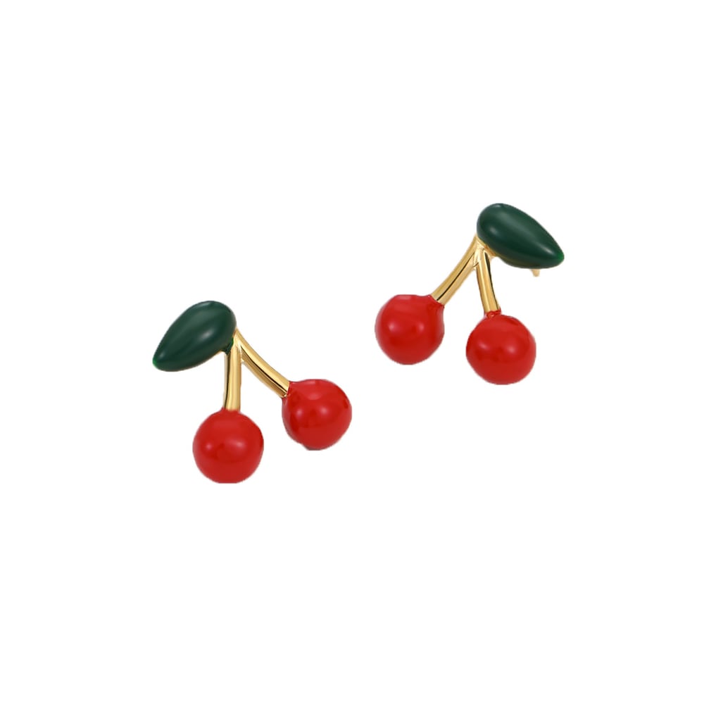 1 Paar einfache Serie süße Pflanze Edelstahl Gold Farbe Damen Ohrstecker Bild5