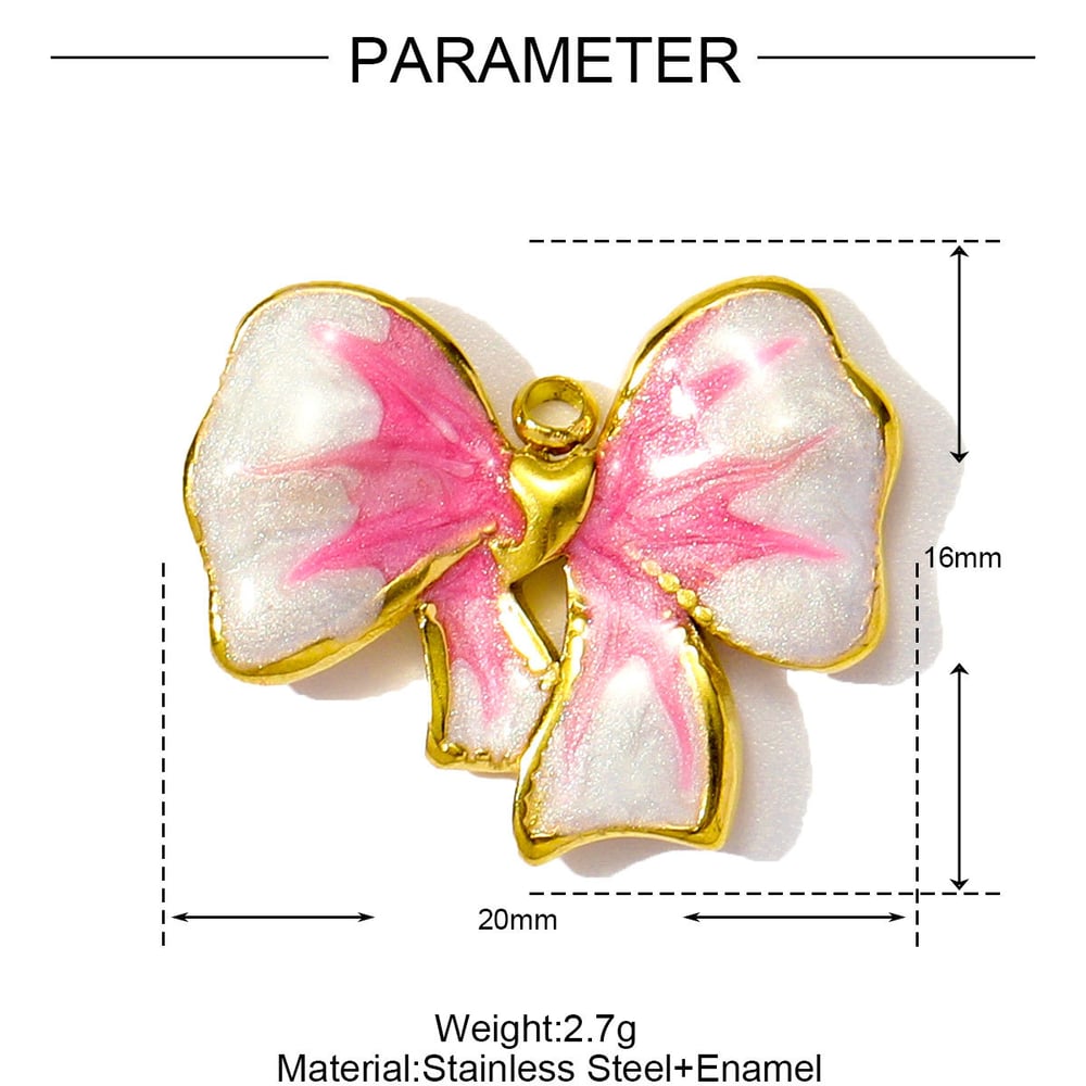 1 Stück Romantische Serie DIY Kirsche Edelstahl Gold Farbe Damen Anhänger h5Bild2