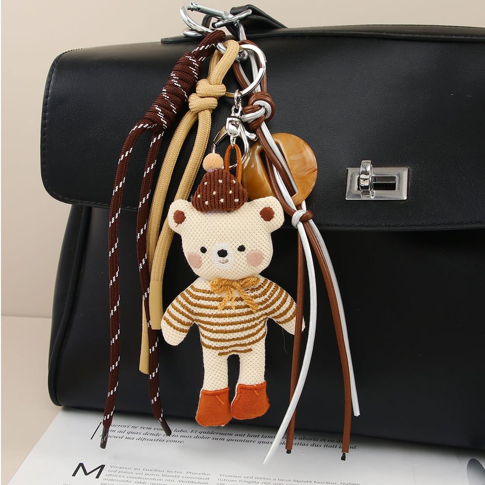 Cute Cartoon Bear Doll Women's Bag Charms