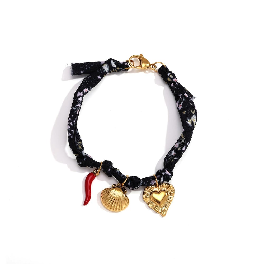 1 Stück Ethnische Serie Elegante Blume Edelstahl Damen Charm Armbänder