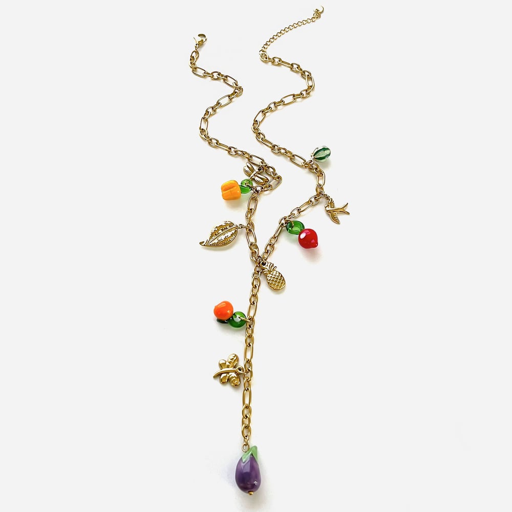 1 Piece Cute Fruit Stainless Steel Gold Color Pendant Necklace h5Picture5