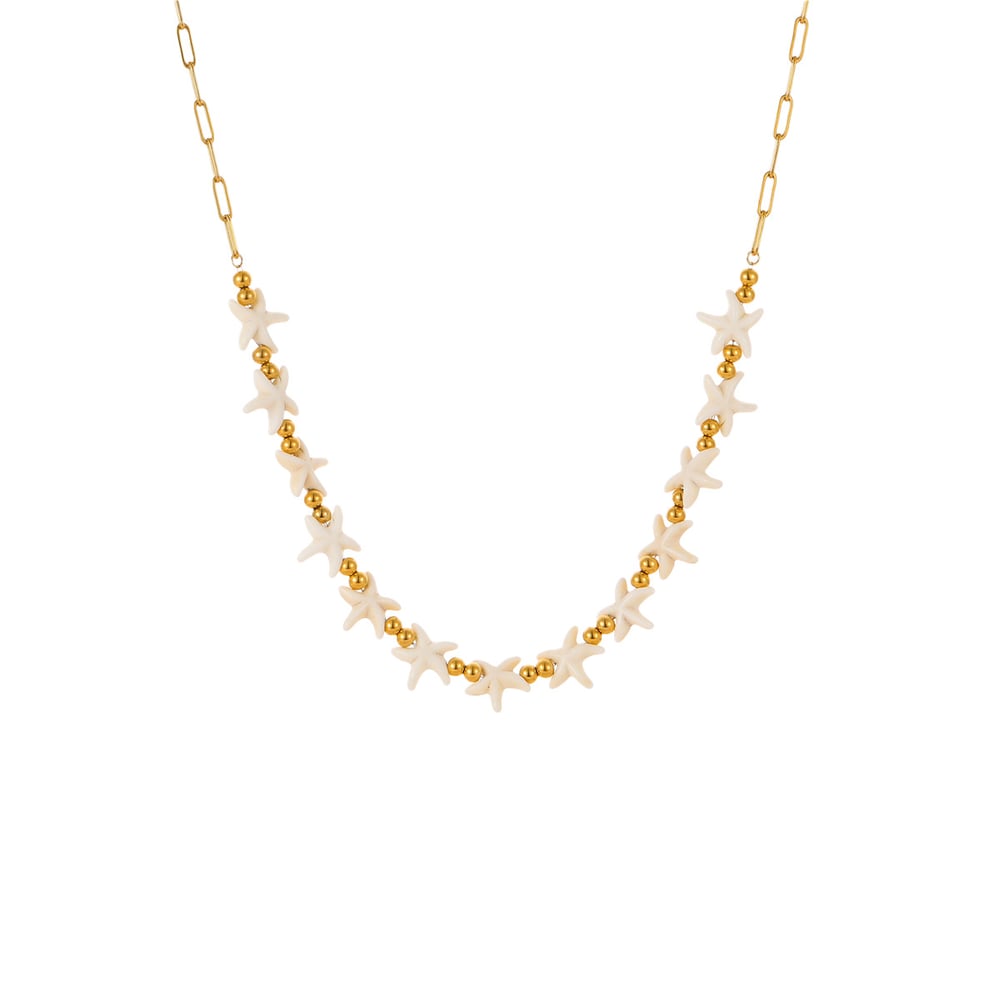 Collar de cadena para mujer de acero inoxidable color dorado con diseño de tortuga de vacaciones románticas h5Imagen5