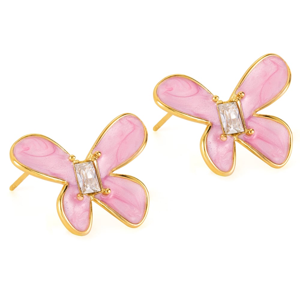 1 Paar Simple Series Daily Animal Edelstahl Goldfarben Damen Ohrstecker