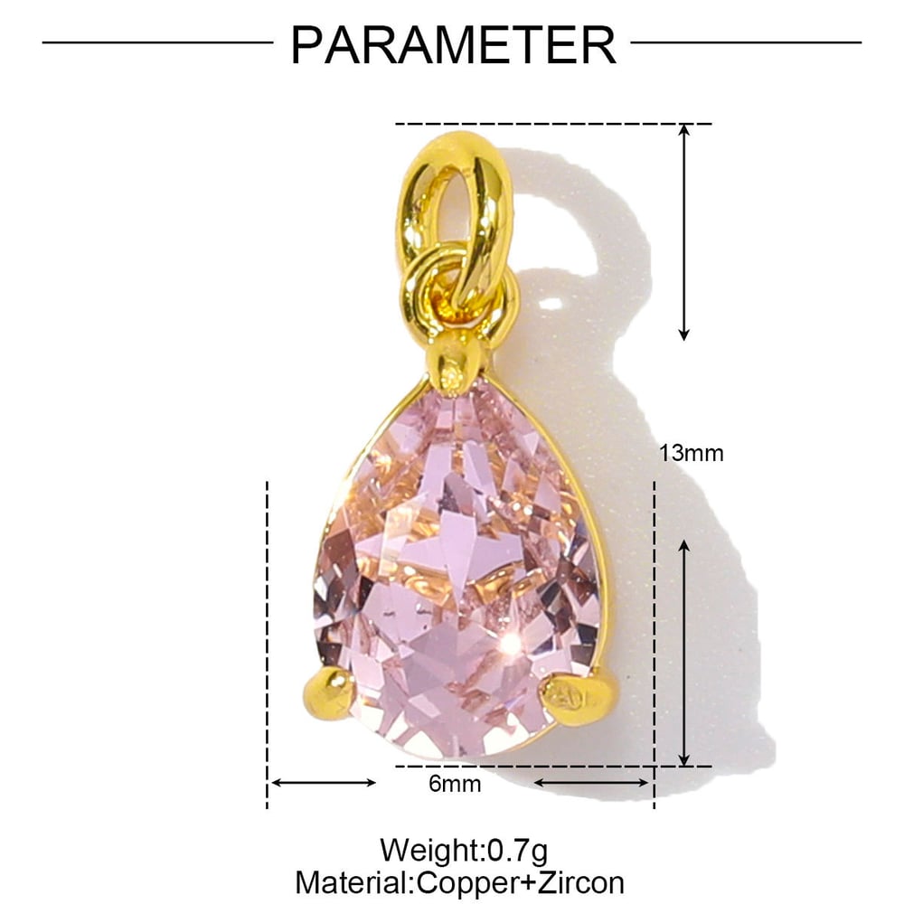 1 Piece Luxurious Series DIY Droplet Stainless Steel Gold Color Women's Pendants Picture2