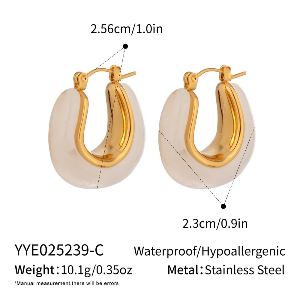 1 Pair Simple U-shaped Hoop Earrings