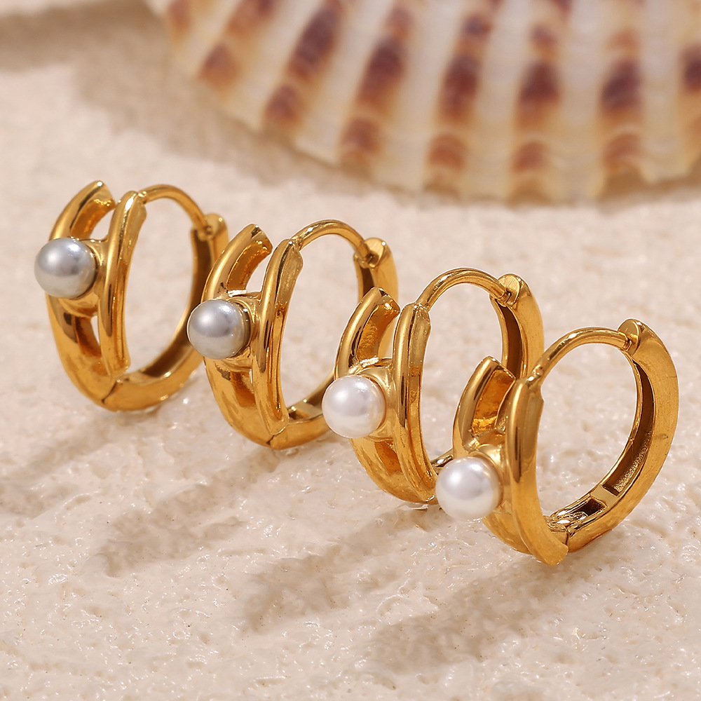 Stainless Steel  Gold Color  Hoop Earrings Picture2