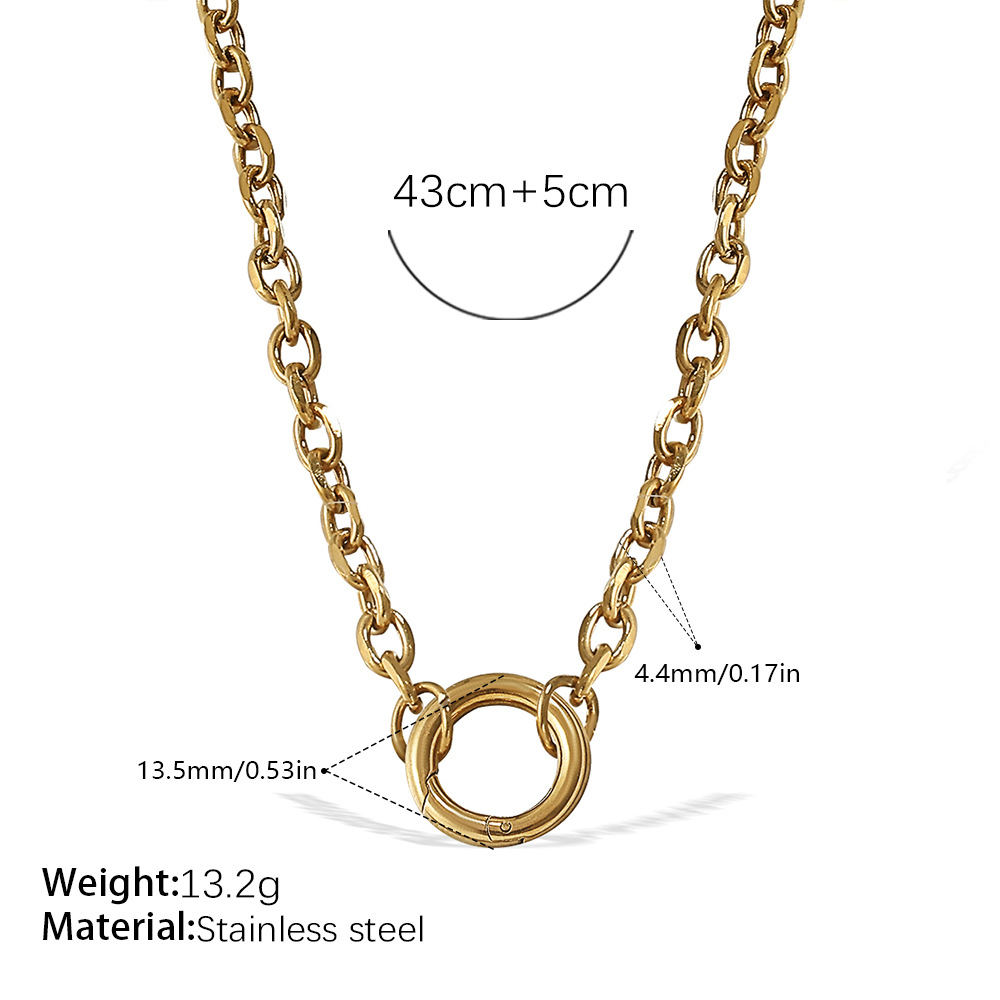 1 Stück einfaches Edelstahl-Charm-Armband in Goldfarbe zum Selbermachen