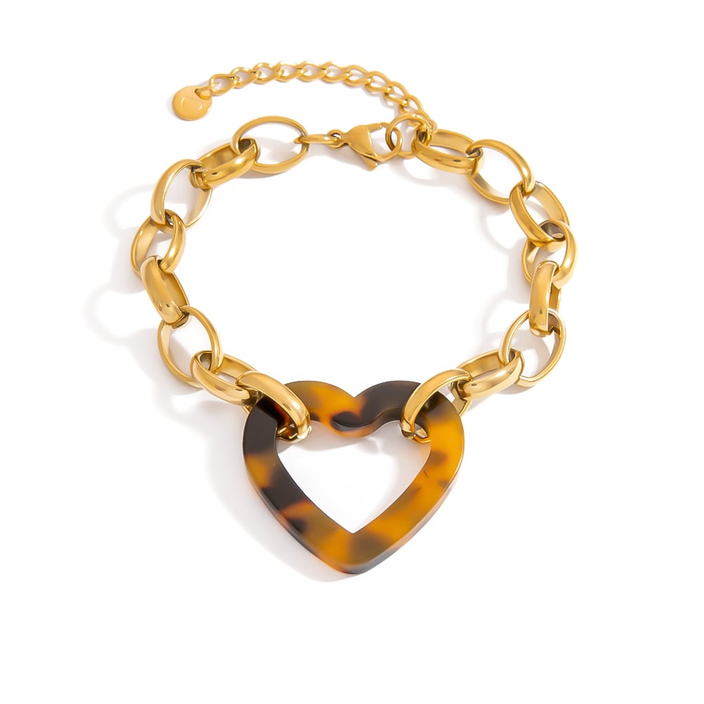 Lässige geometrische Edelstahl-Kettenarmbänder der Simple Series 