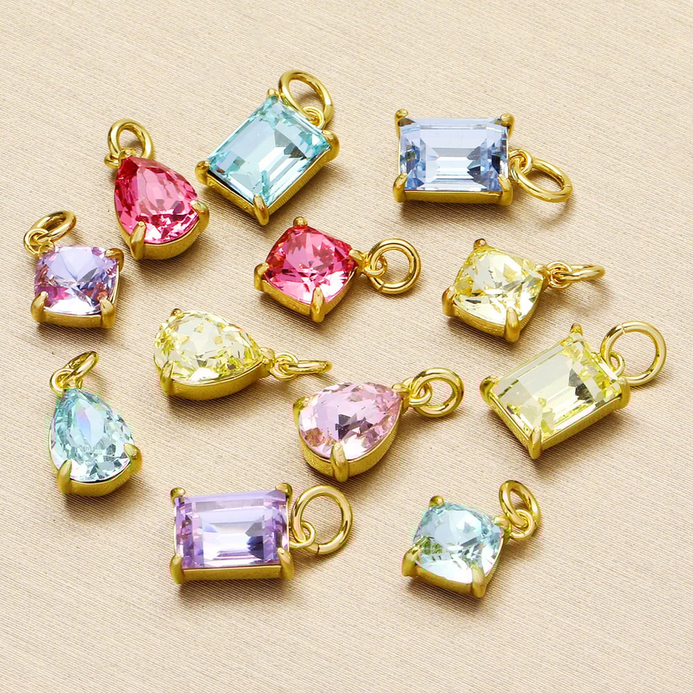 1 Piece Luxurious Series DIY Droplet Stainless Steel Gold Color Women's Pendants Picture5