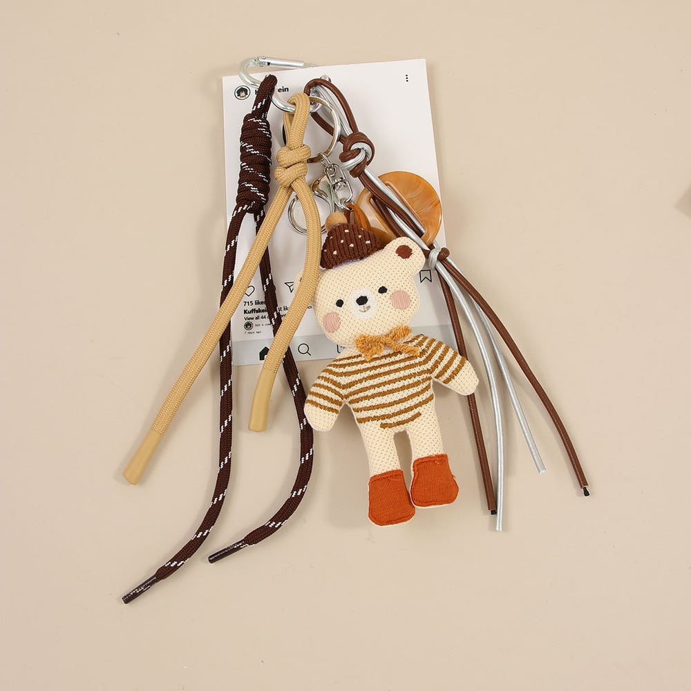 Cute Cartoon Bear Doll Women's Bag Charms h5Picture3