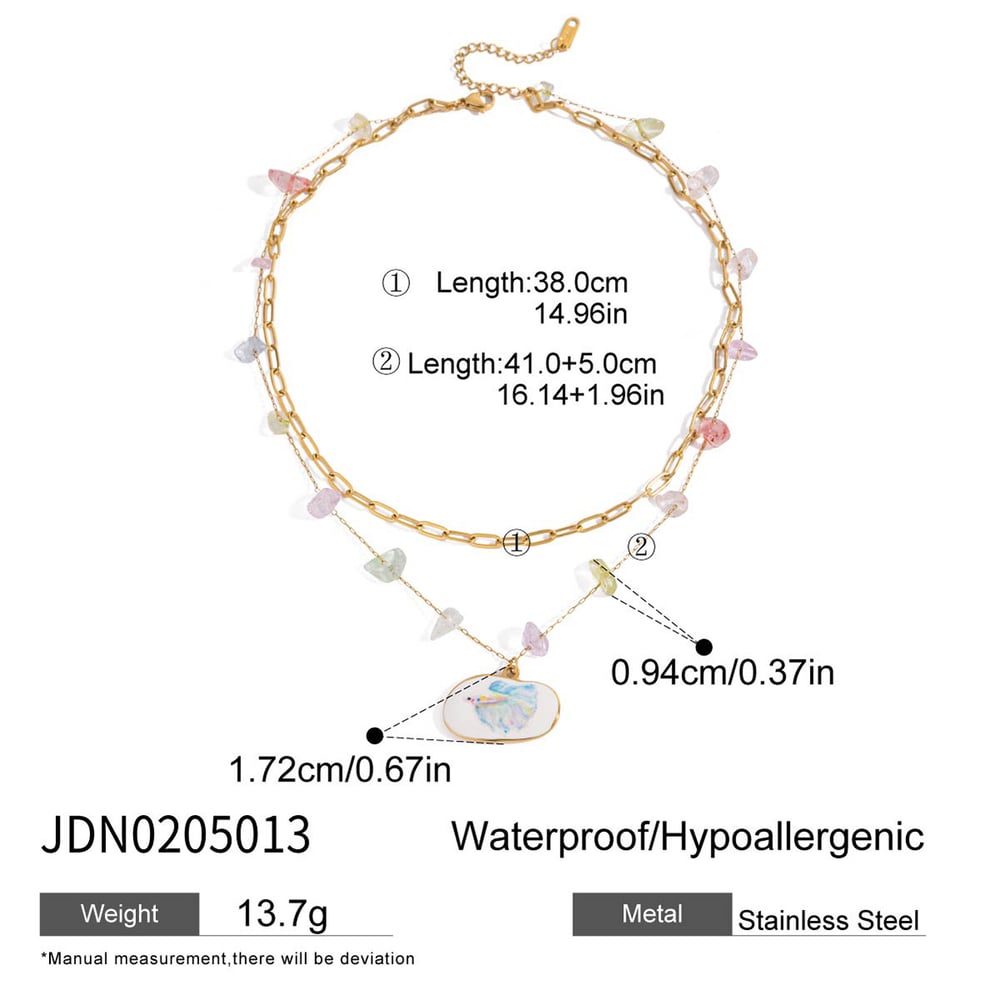 1 Piece Tropical Fish Stainless Steel Gold Color Women's Pendant Necklaces h5Picture2