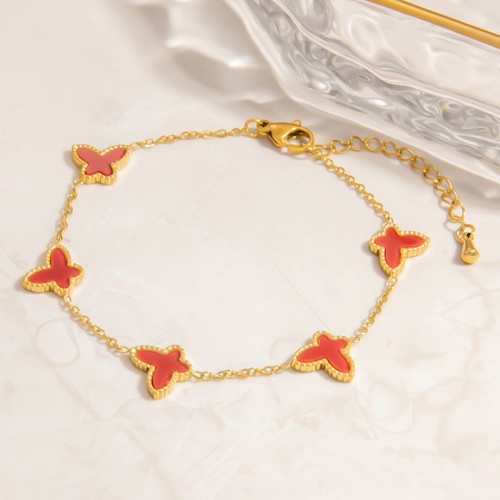 1 Stück Charm-Armband aus Edelstahl in Goldfarbe h5Bild4