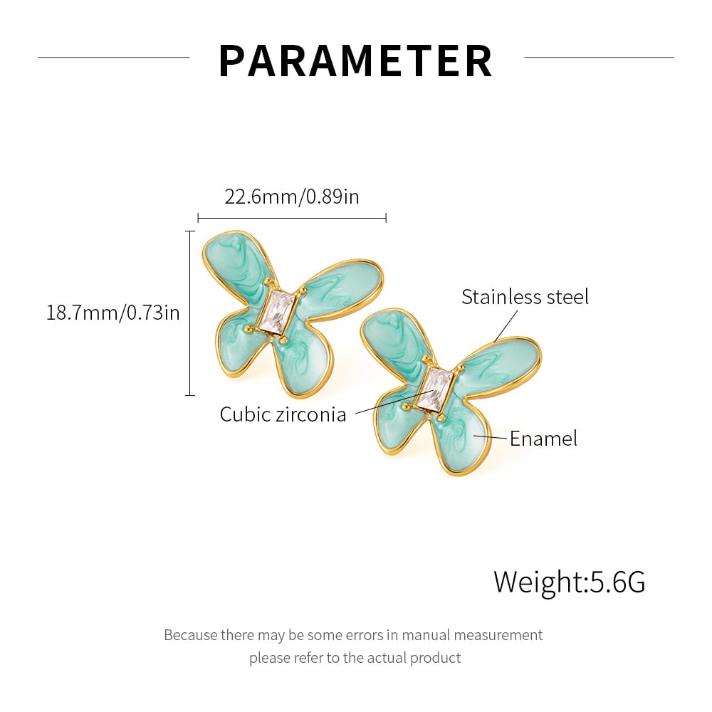 1 Paar Simple Series Daily Animal Edelstahl Goldfarben Damen Ohrstecker h5Bild7
