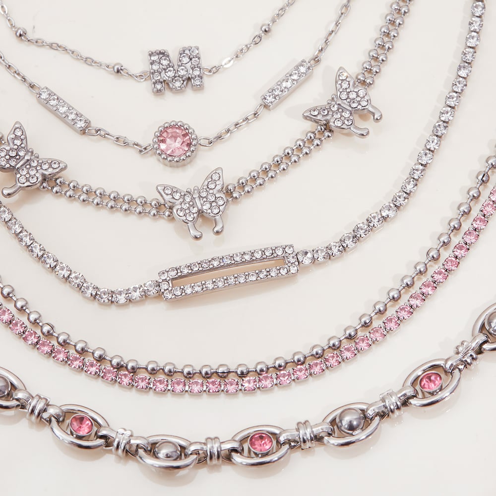 1 Piece Luxurious Series Cute Letter Stainless Steel Women's Chain Bracelets Picture2