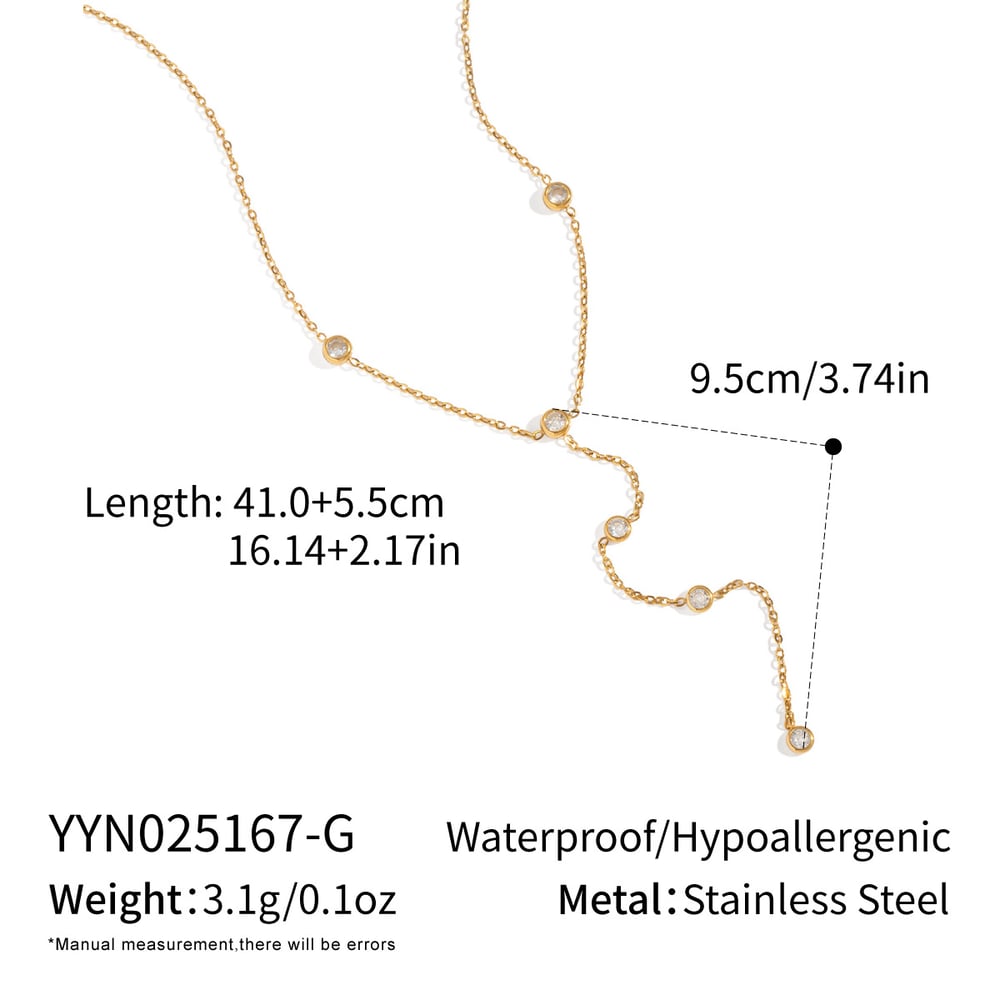 1 Piece Stainless Steel Gold Color Pendant Necklace