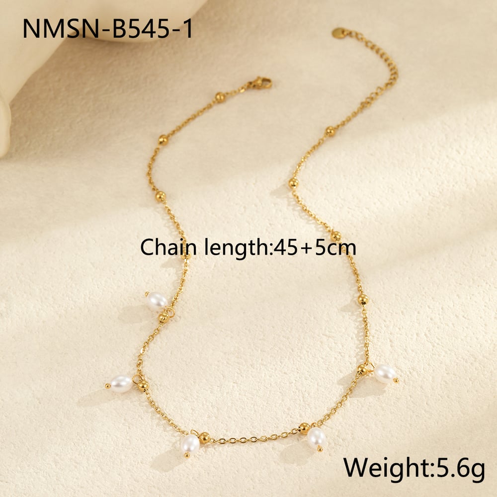 Sweet Flower Stainless Steel Gold Color Women's Pendant Necklaces