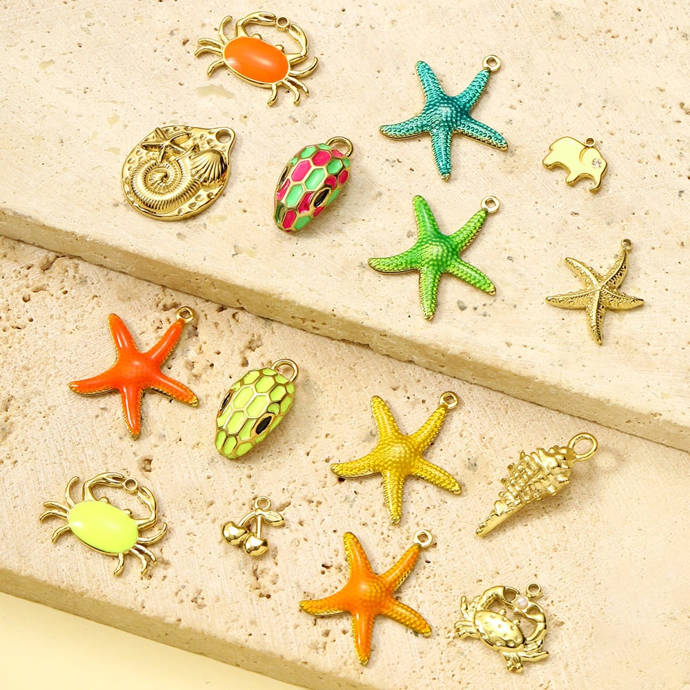 1 Stück Luxuriöse Serie DIY Krabbe Edelstahl Gold Farbe Damen Anhänger Bild3