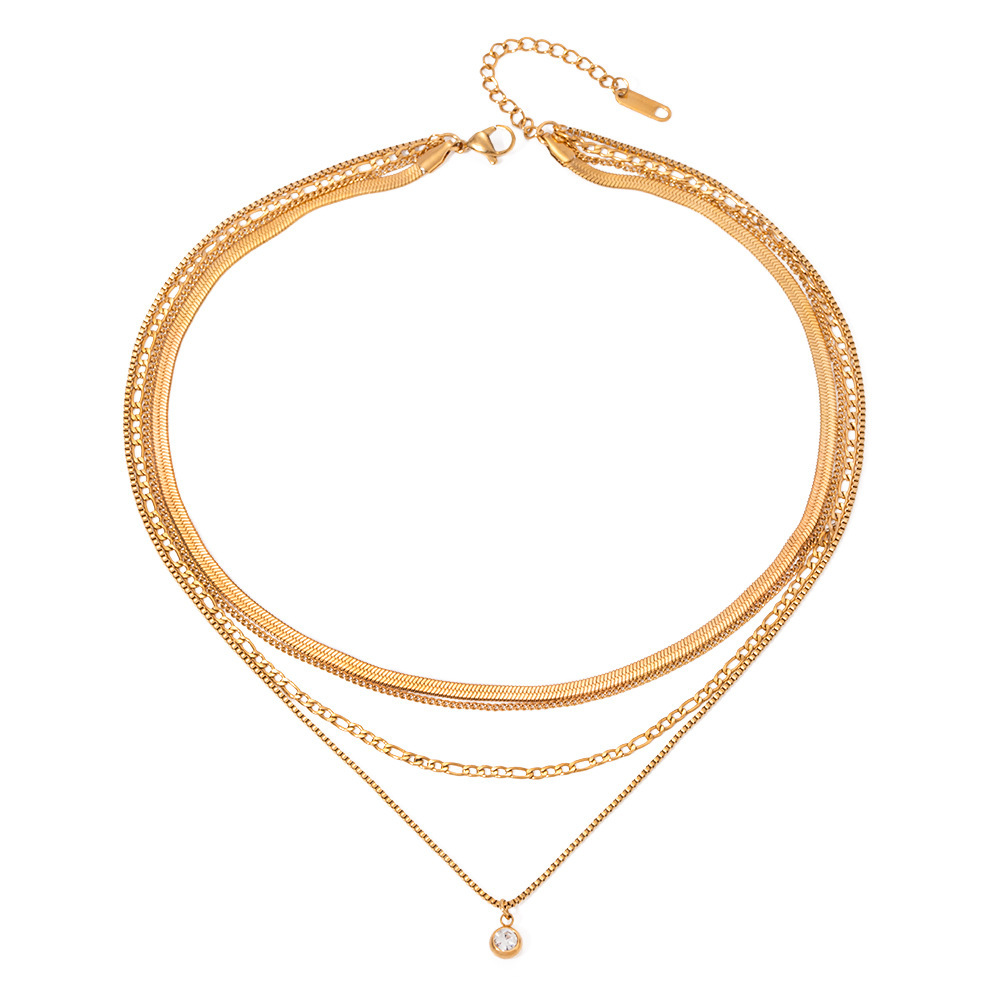 1 Pair Luxurious Series Classic Geometric Stainless Steel   Women's Necklaces h5Picture5