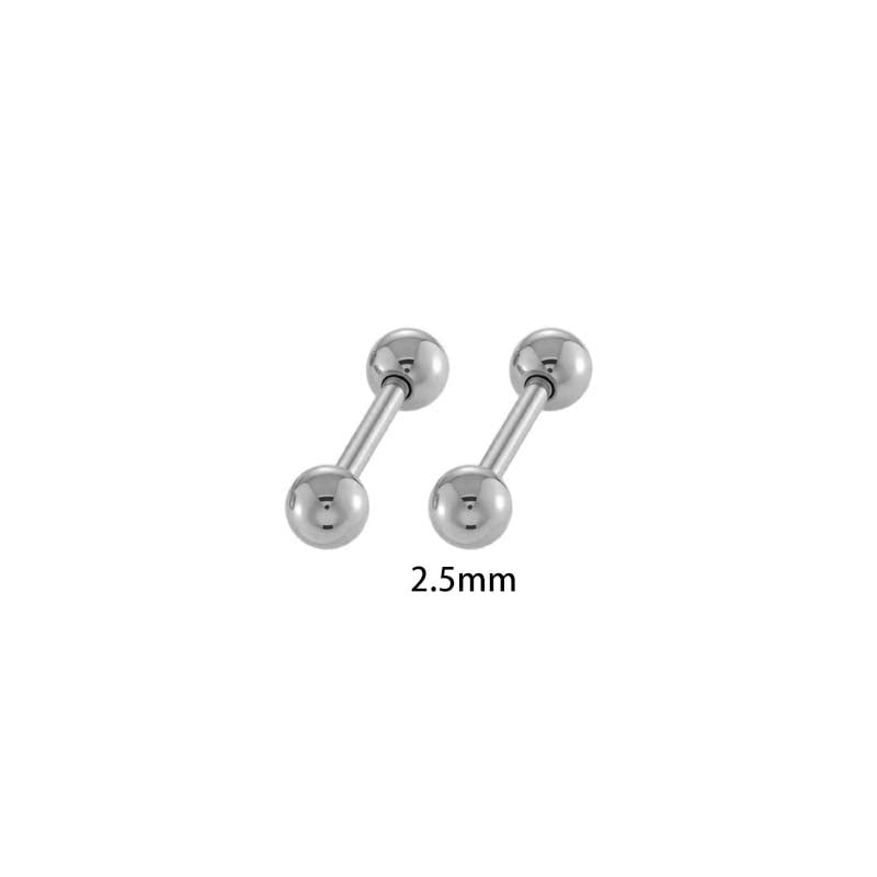1 Pair Simple Spherosome Stainless Steel Gold Color Women's Piercings Earrings h5Picture2