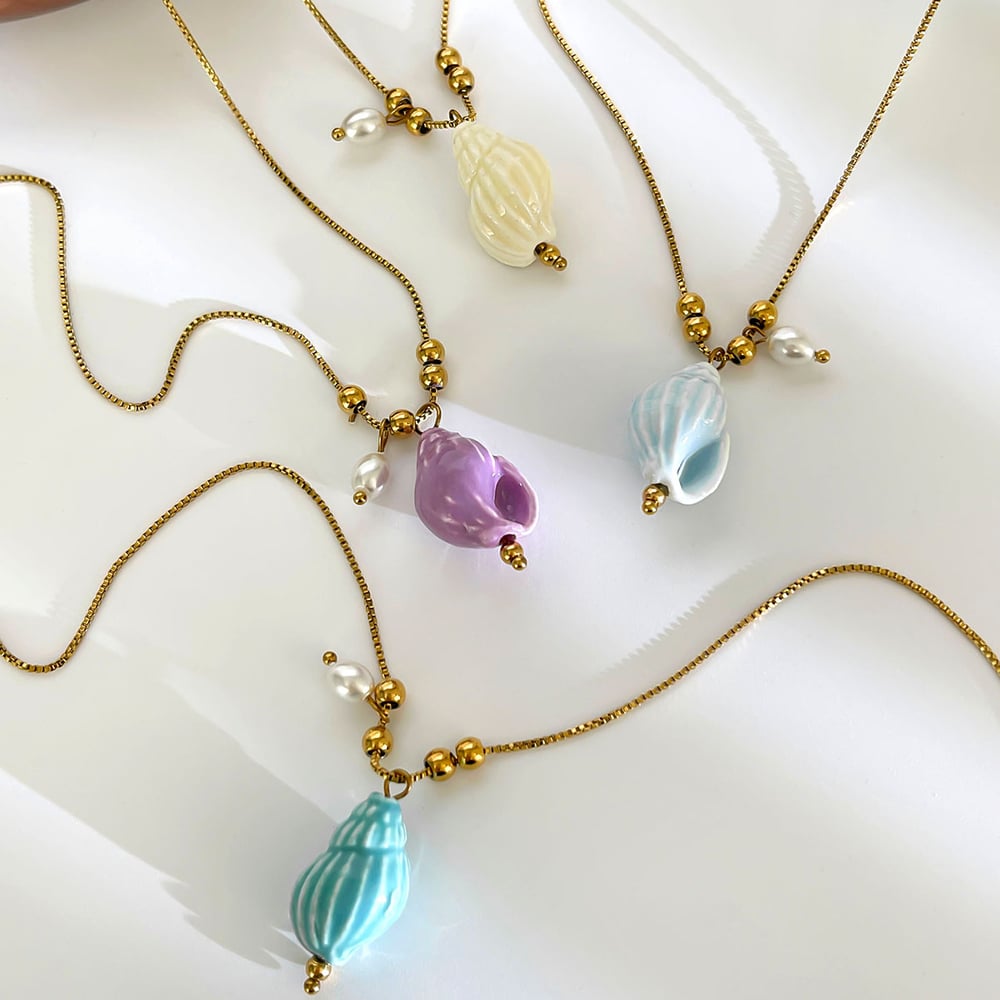 1 Piece Colorful Shell Pendant Necklace h5Picture4