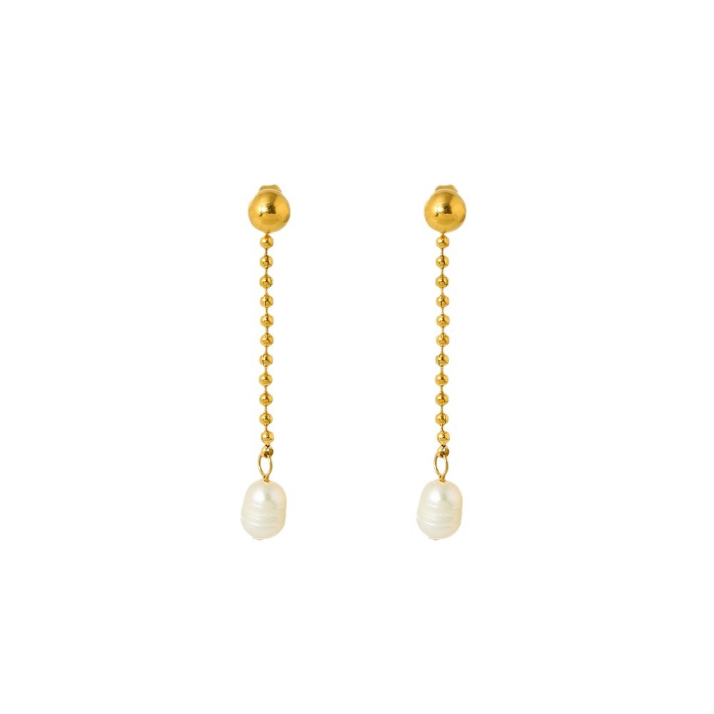 Elegantes pendientes de tortuga de acero inoxidable color dorado para mujer Imagen5