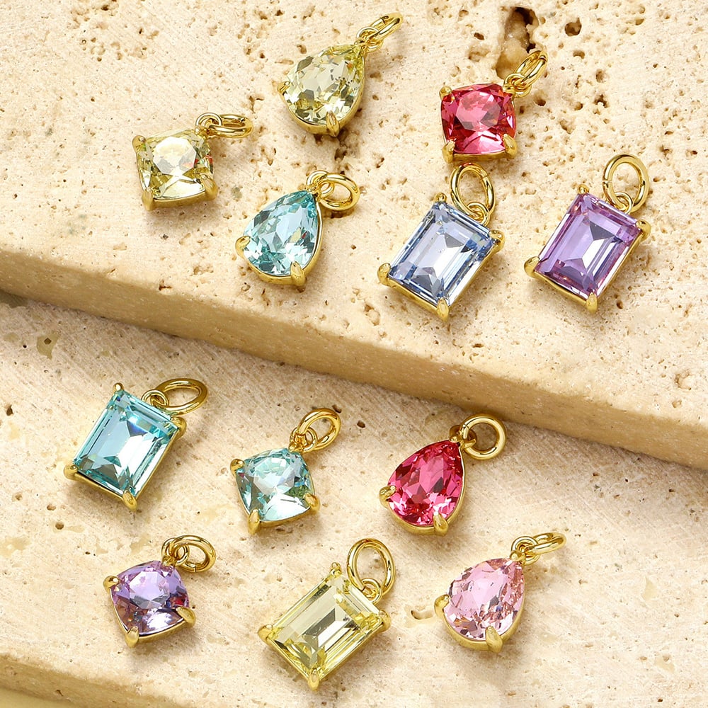 1 Piece Luxurious Series DIY Droplet Stainless Steel Gold Color Women's Pendants Picture4