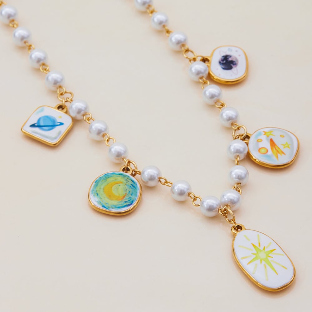 1 Piece Romantic Personality Star Stainless Steel Gold Color Women's Pendant Necklaces h5Picture4