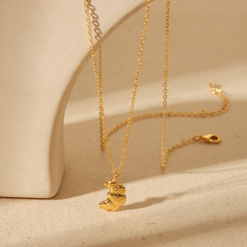 Süße Blume Edelstahl Gold Farbe frauen Anhänger Halsketten h5Bild4